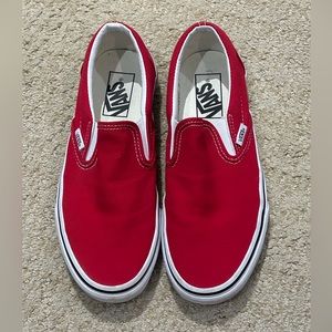 Vans Custom Racing Red Slip-On
